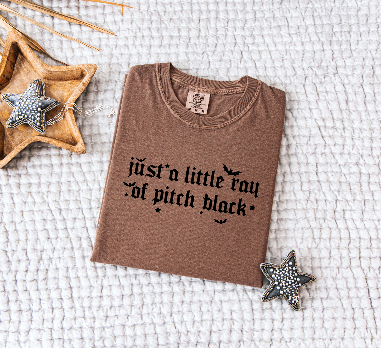 Just a Little Ray of Pitch Black Comfort Colors T-Shirt