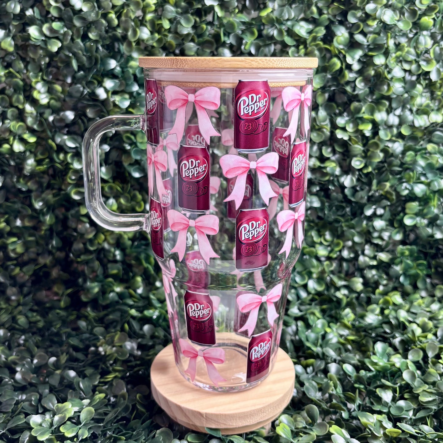 Coquette Dr. Pepper 32oz Glass Tumbler