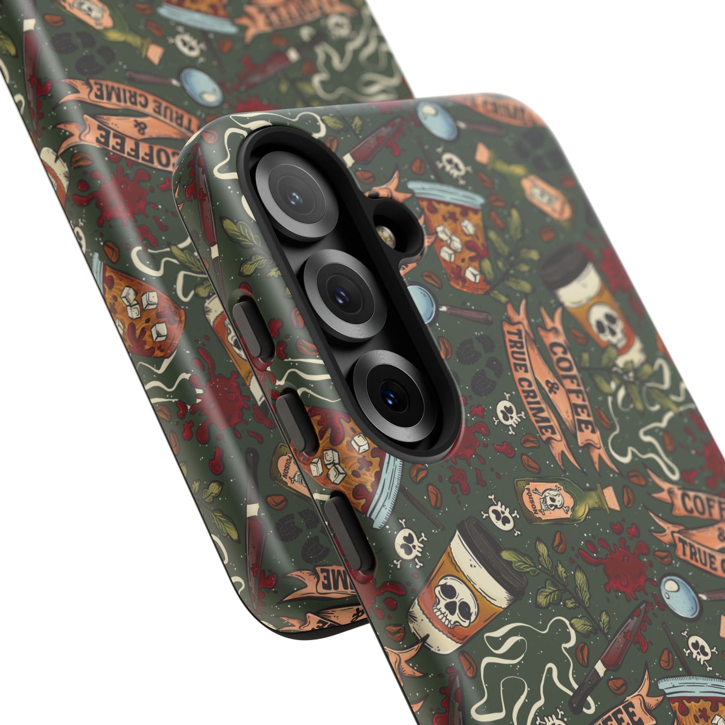 Coffee & True Crime Tough Phone Case | Shockproof | Samsung Case | Google Case | Bookish