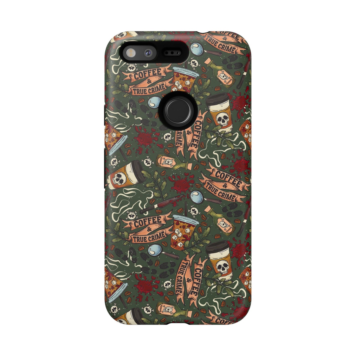 Coffee & True Crime Tough Phone Case | Shockproof | Samsung Case | Google Case | Bookish