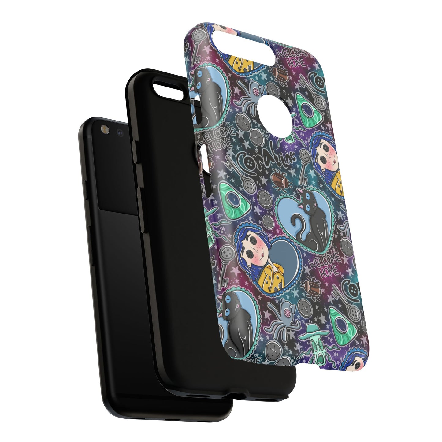 Button Girl Tough Phone Case | Shockproof | Samsung Case | Google Case |