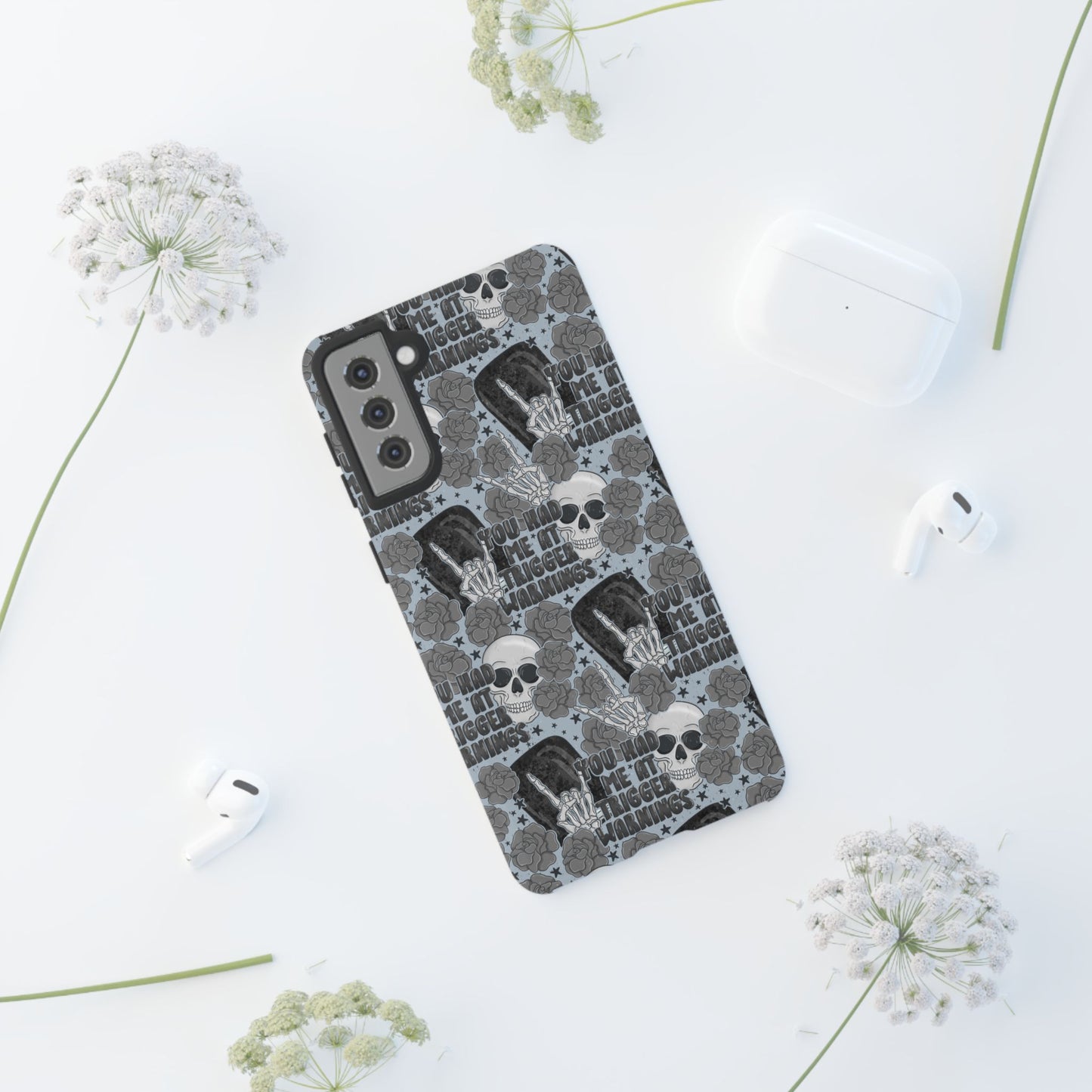 Trigger Warning Tough Phone Case | Shockproof | Samsung Case | Google Case | Bookish