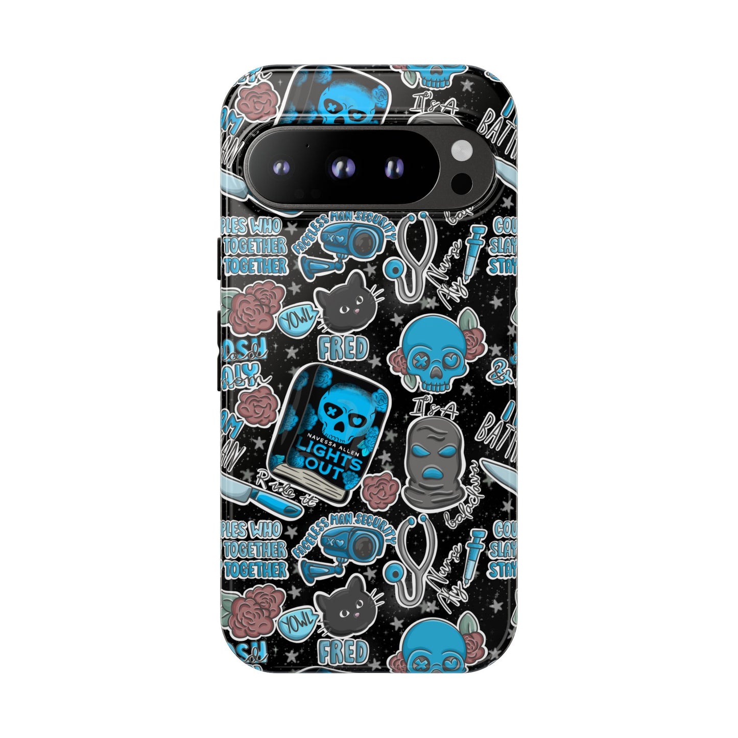 Lights Out Tough Phone Case | Shockproof | Samsung Case | Google Case | Bookish