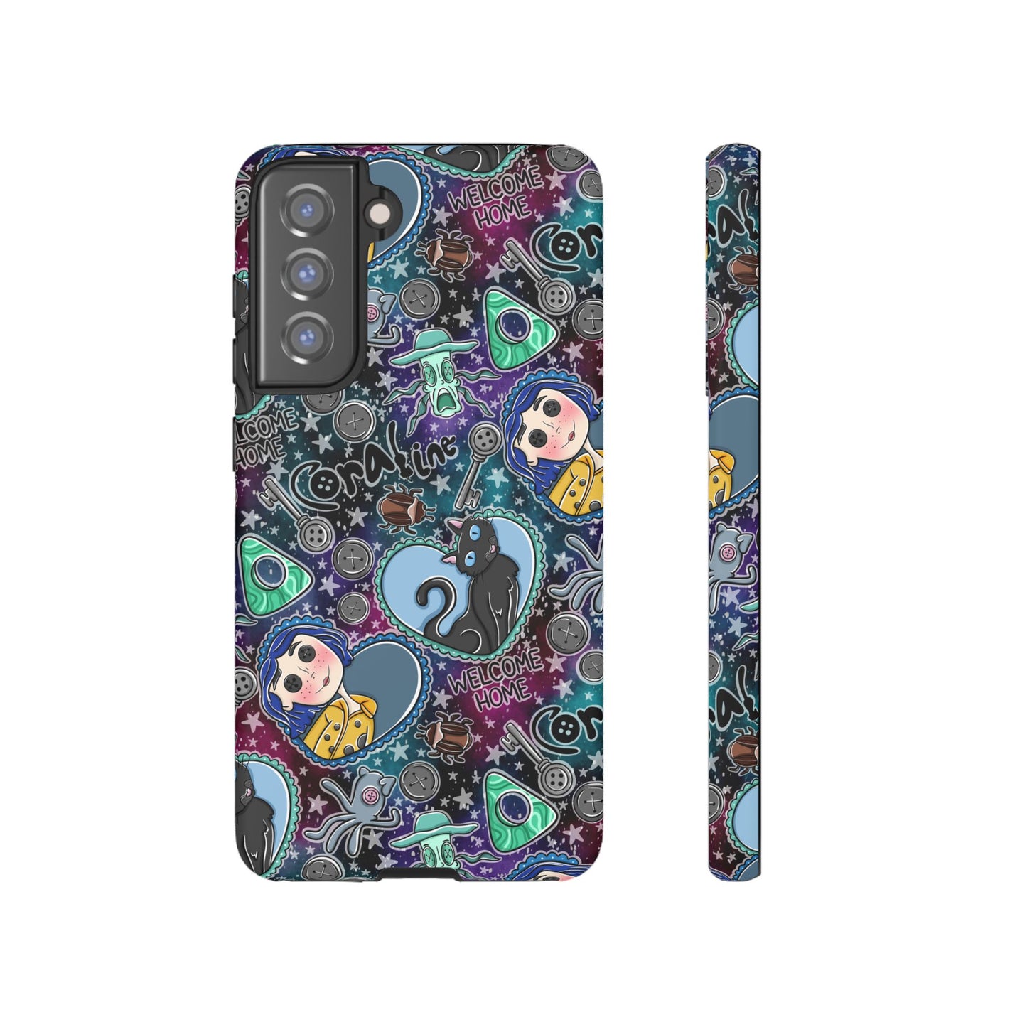 Button Girl Tough Phone Case | Shockproof | Samsung Case | Google Case |