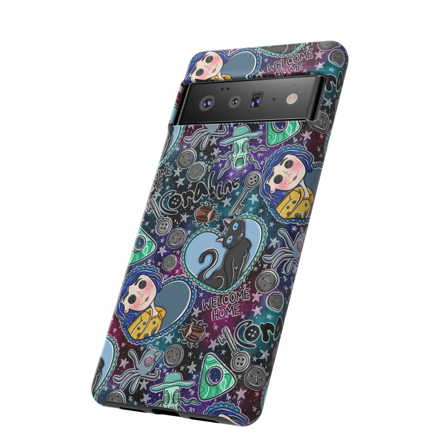 Button Girl Tough Phone Case | Shockproof | Samsung Case | Google Case |