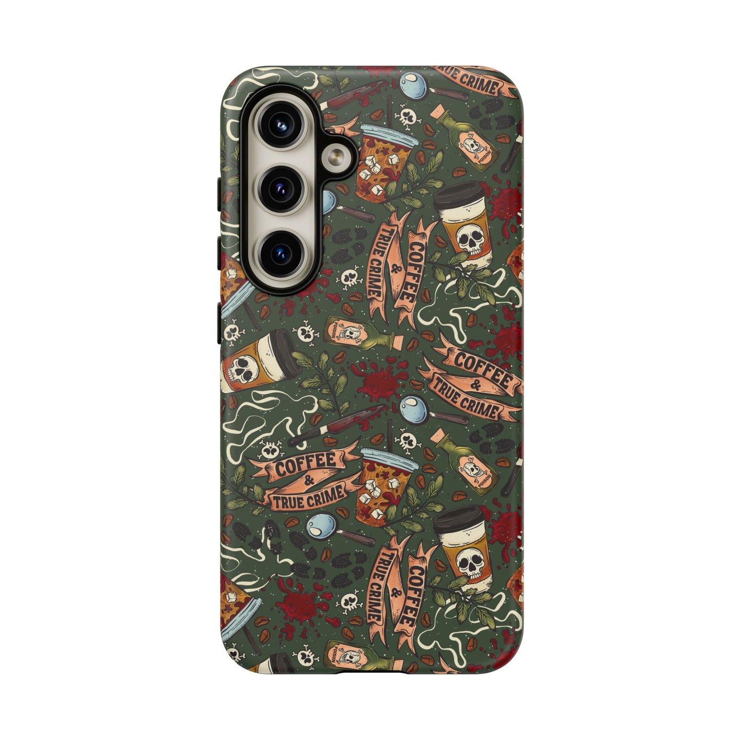 Coffee & True Crime Tough Phone Case | Shockproof | Samsung Case | Google Case | Bookish
