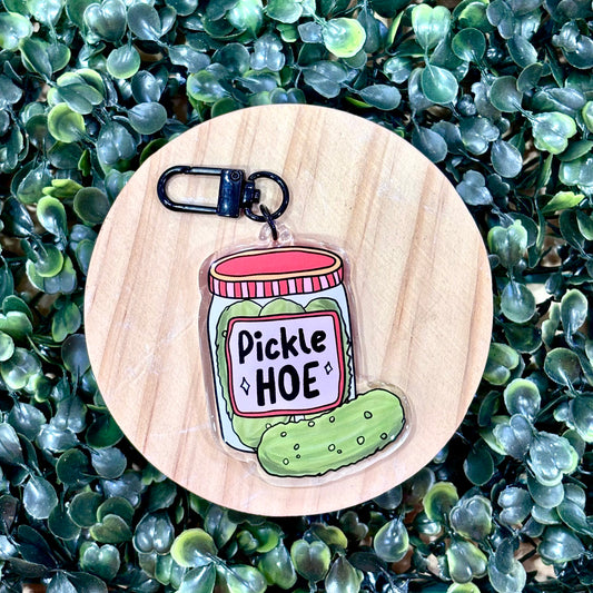 Pickle Hoe Acrylic Keychain