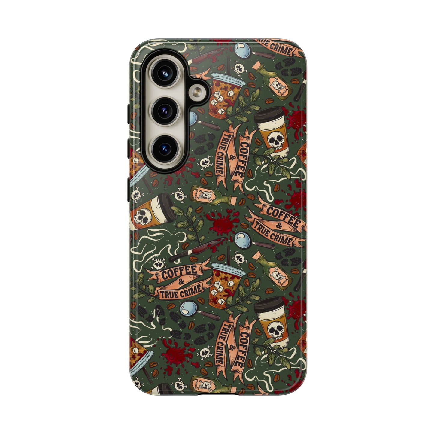 Coffee & True Crime Tough Phone Case | Shockproof | Samsung Case | Google Case | Bookish