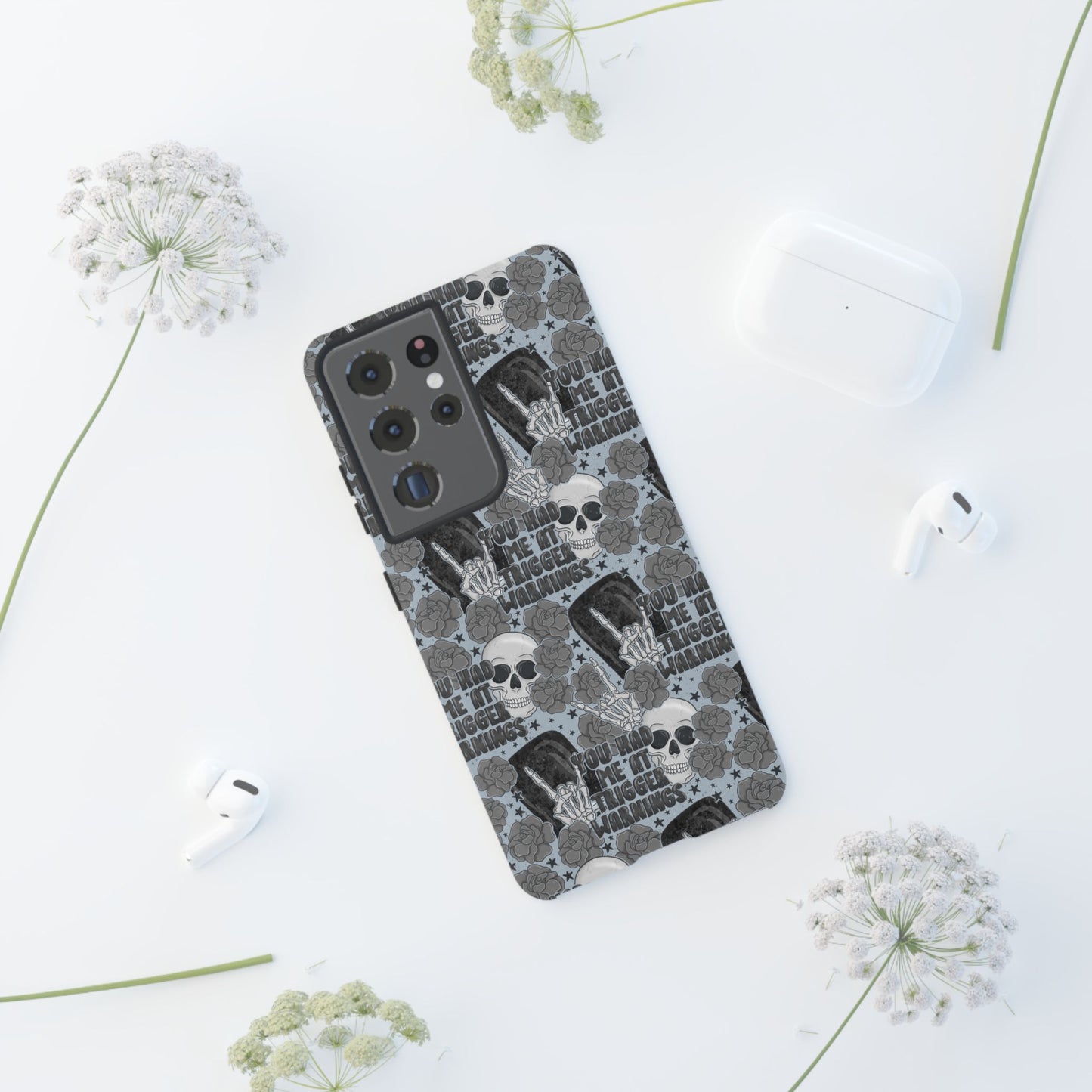 Trigger Warning Tough Phone Case | Shockproof | Samsung Case | Google Case | Bookish