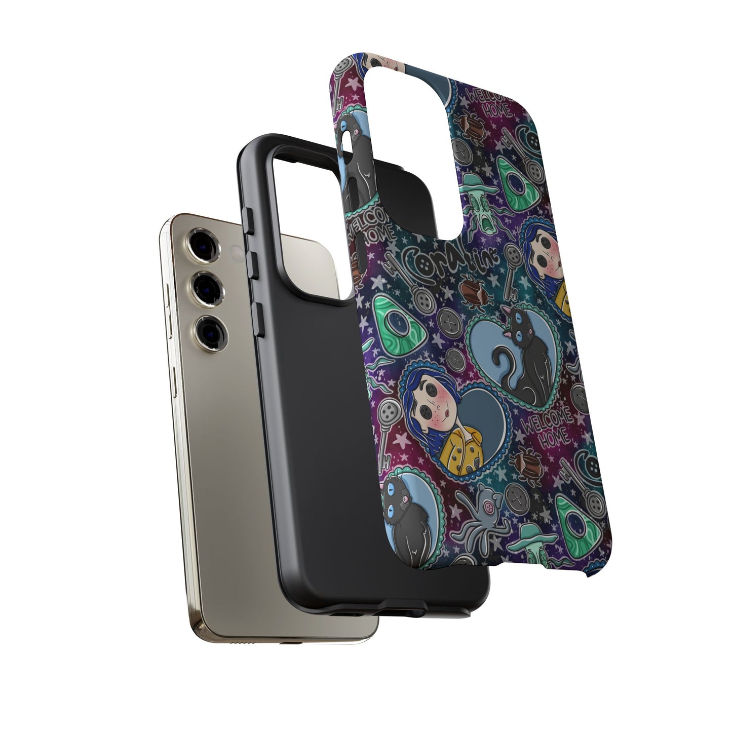 Button Girl Tough Phone Case | Shockproof | Samsung Case | Google Case |