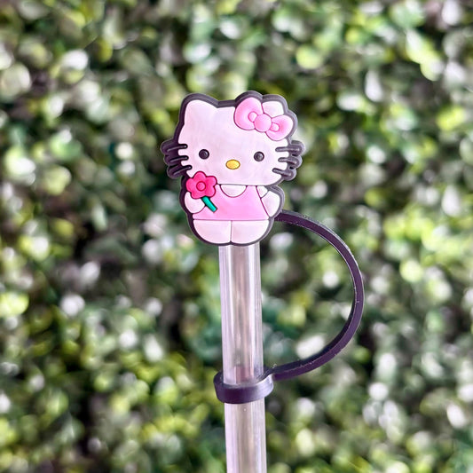 Hello Kitty Rose Straw Topper