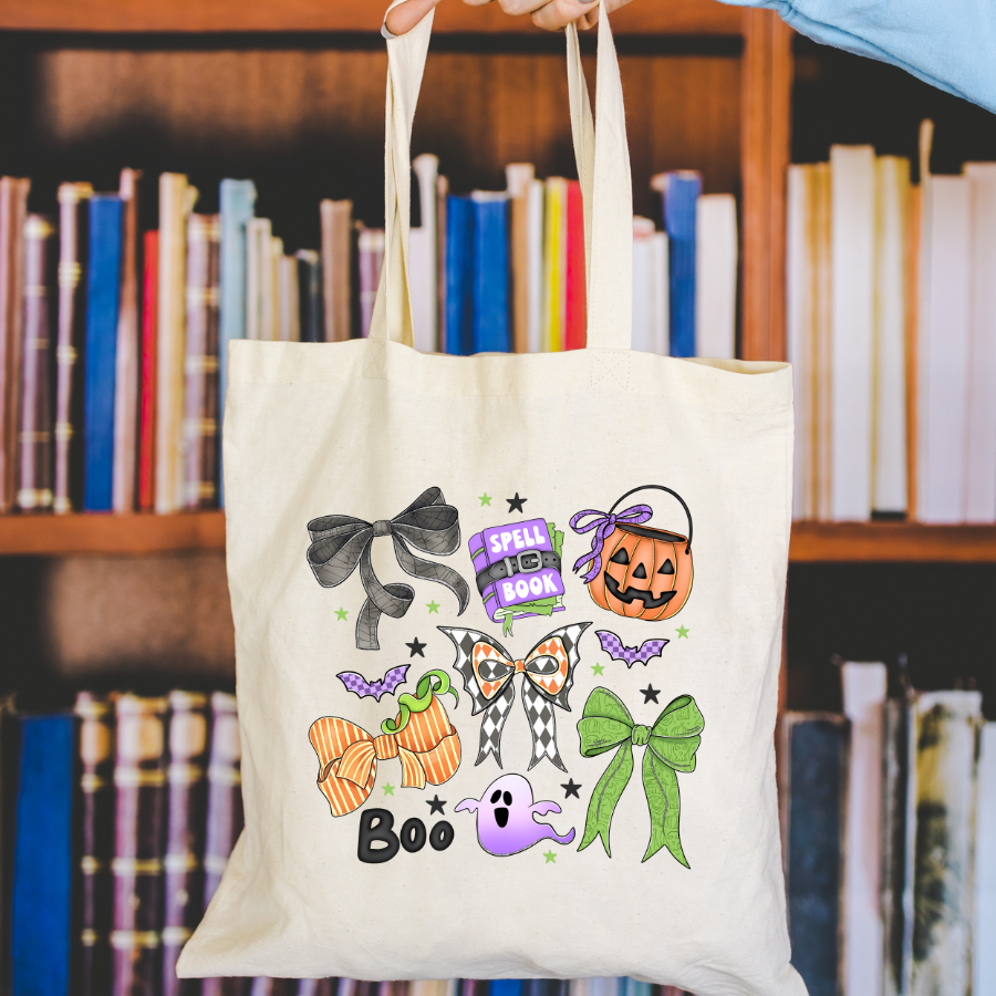 Spell Book Canvas Tote Bag