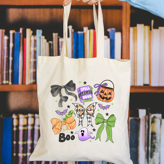 Spell Book Canvas Tote Bag