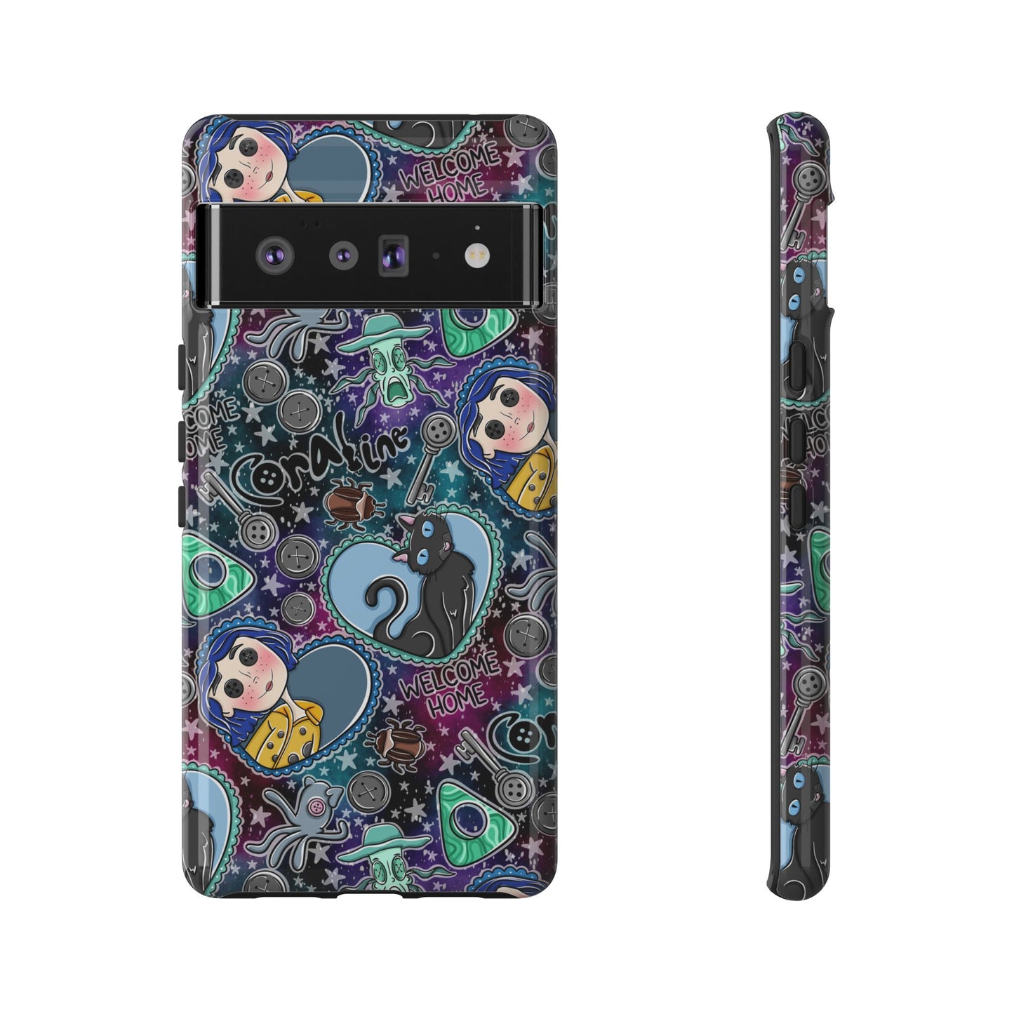 Button Girl Tough Phone Case | Shockproof | Samsung Case | Google Case |