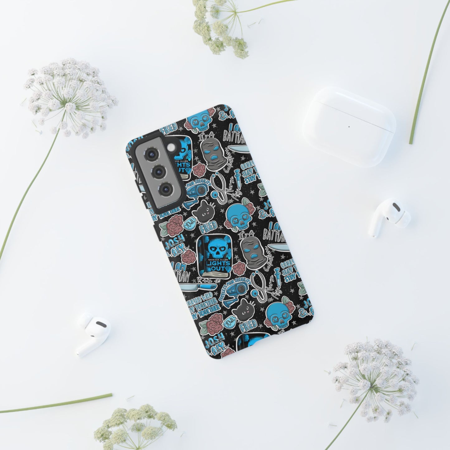 Lights Out Tough Phone Case | Shockproof | Samsung Case | Google Case | Bookish