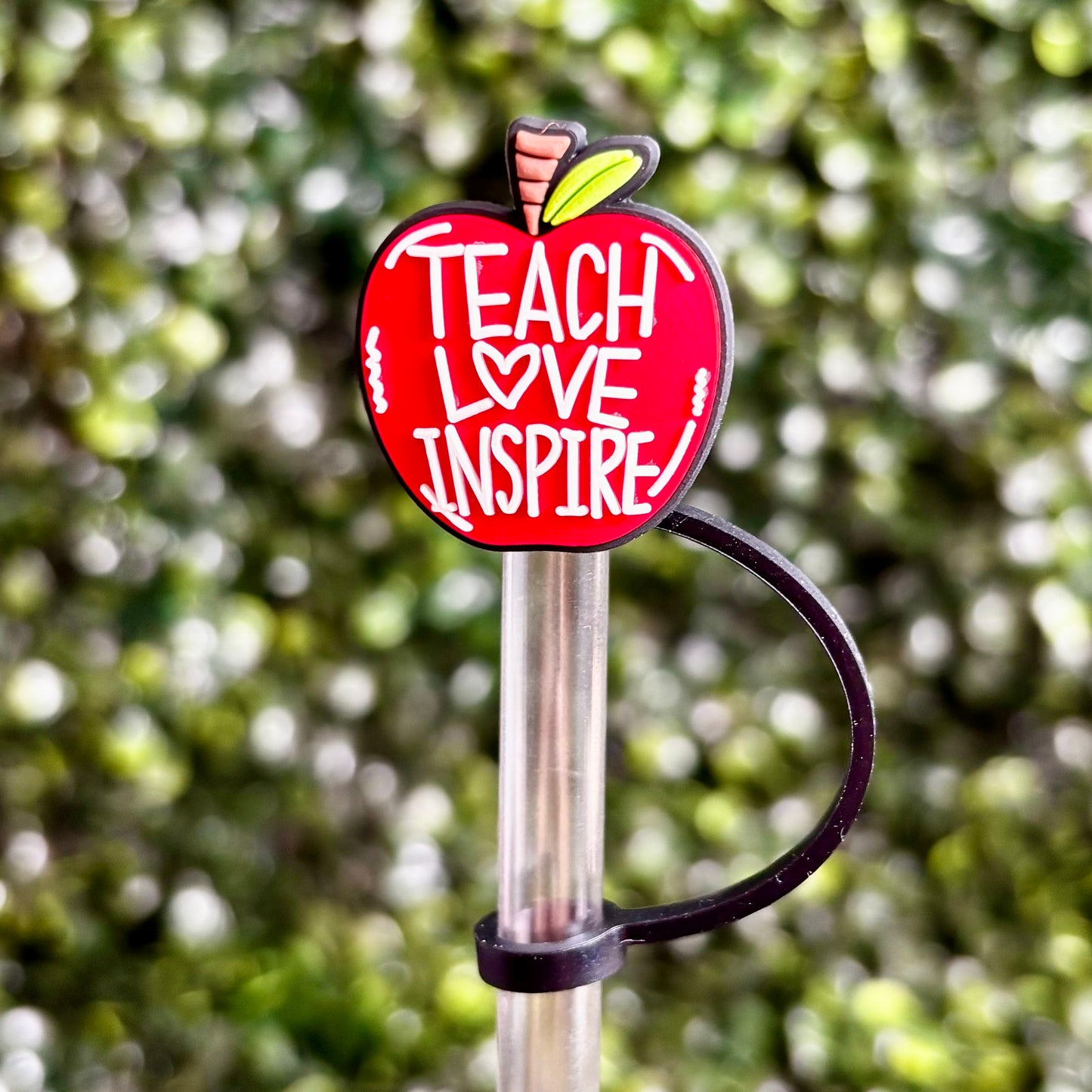 Teach, Love, Inspire Straw Topper