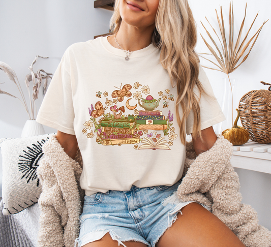 Bookish Cottage Comfort Colors T-Shirt