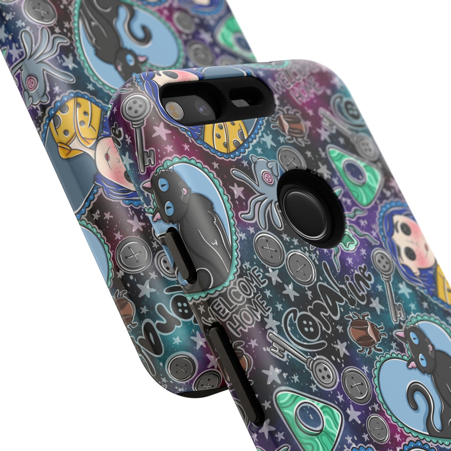Button Girl Tough Phone Case | Shockproof | Samsung Case | Google Case |