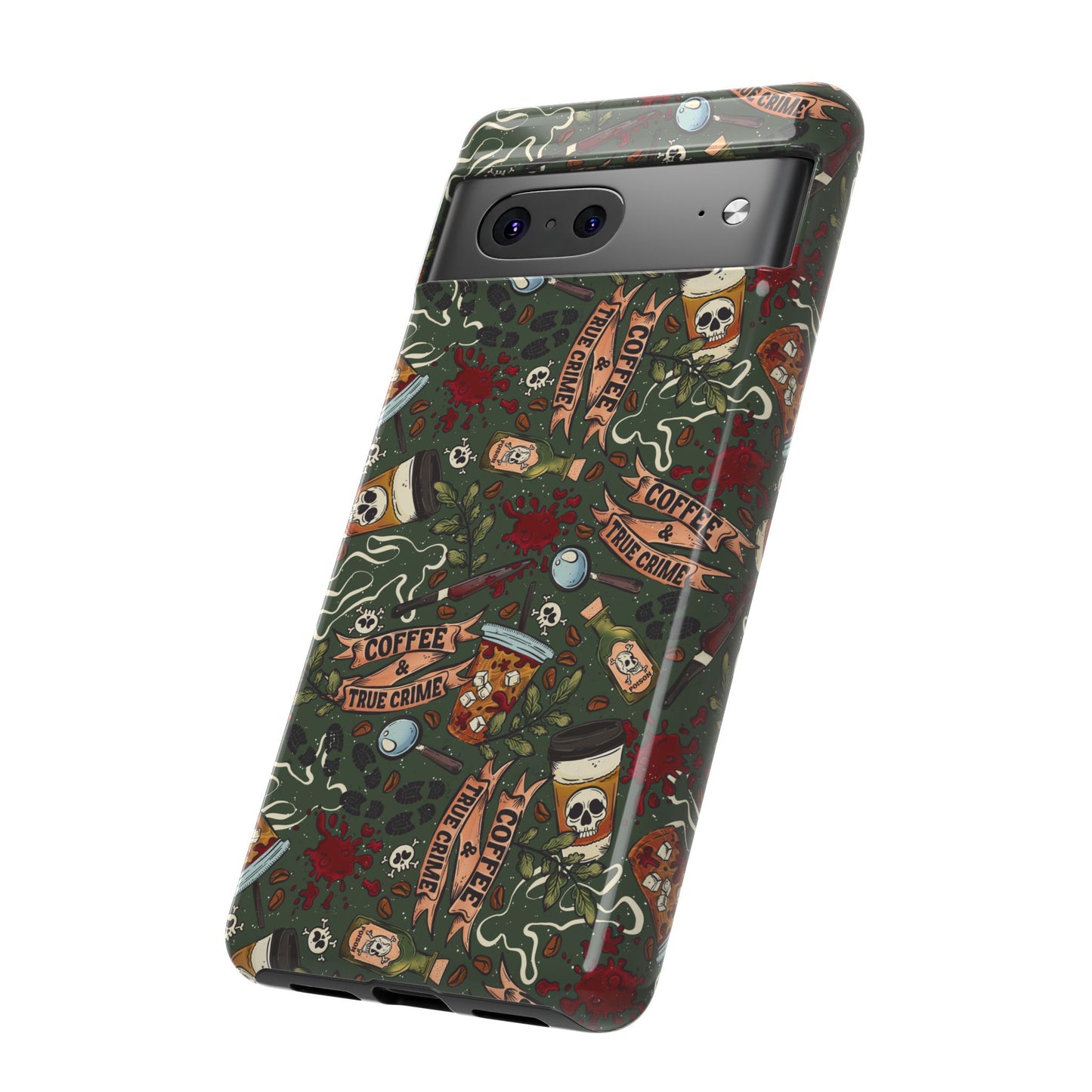 Coffee & True Crime Tough Phone Case | Shockproof | Samsung Case | Google Case | Bookish