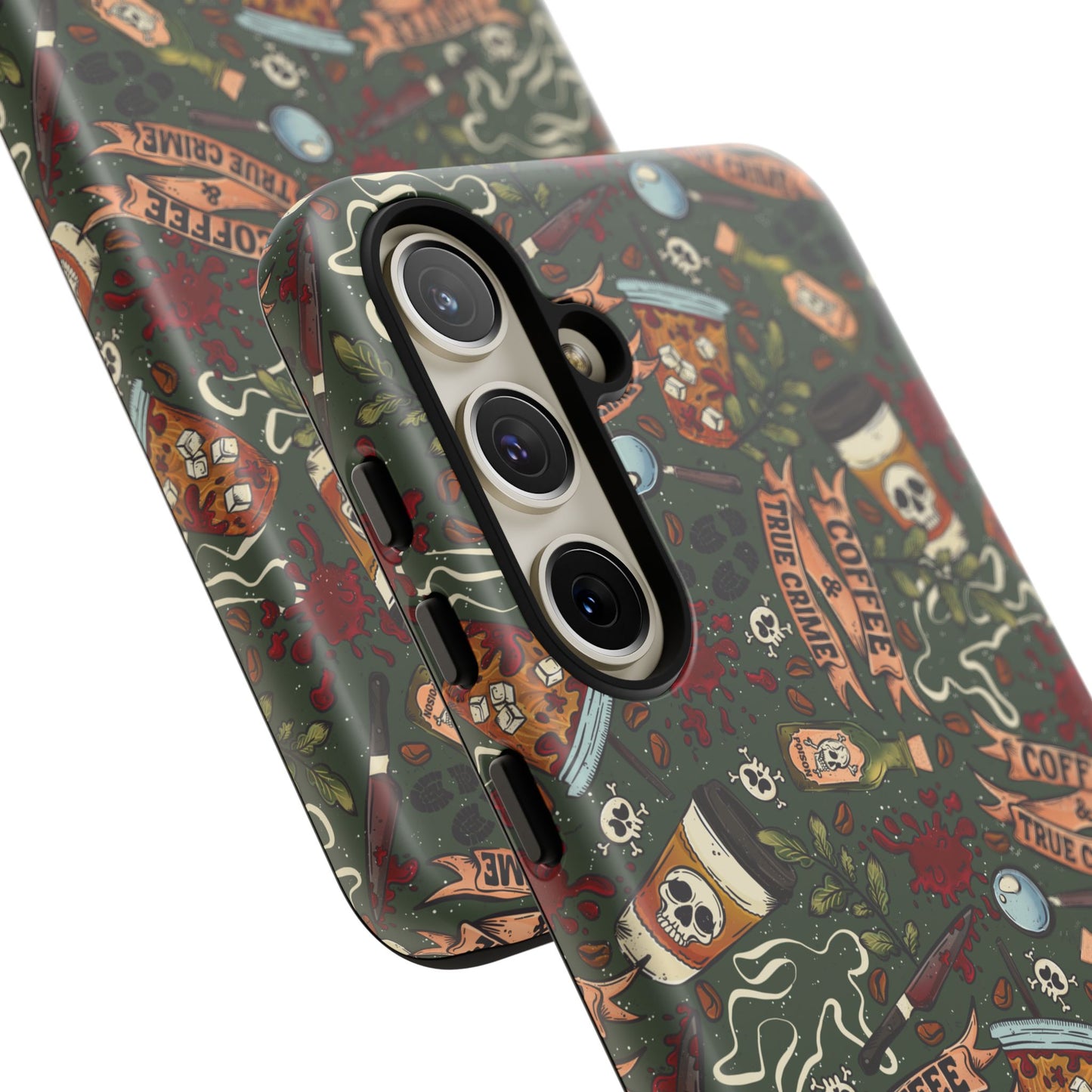 Coffee & True Crime Tough Phone Case | Shockproof | Samsung Case | Google Case | Bookish