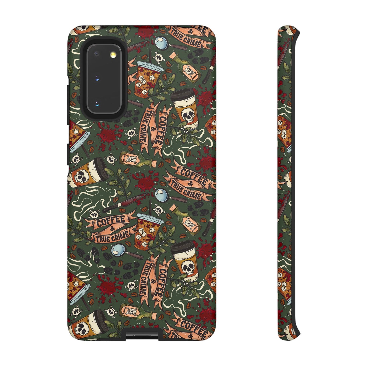Coffee & True Crime Tough Phone Case | Shockproof | Samsung Case | Google Case | Bookish