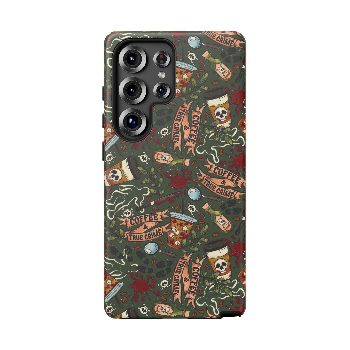 Coffee & True Crime Tough Phone Case | Shockproof | Samsung Case | Google Case | Bookish