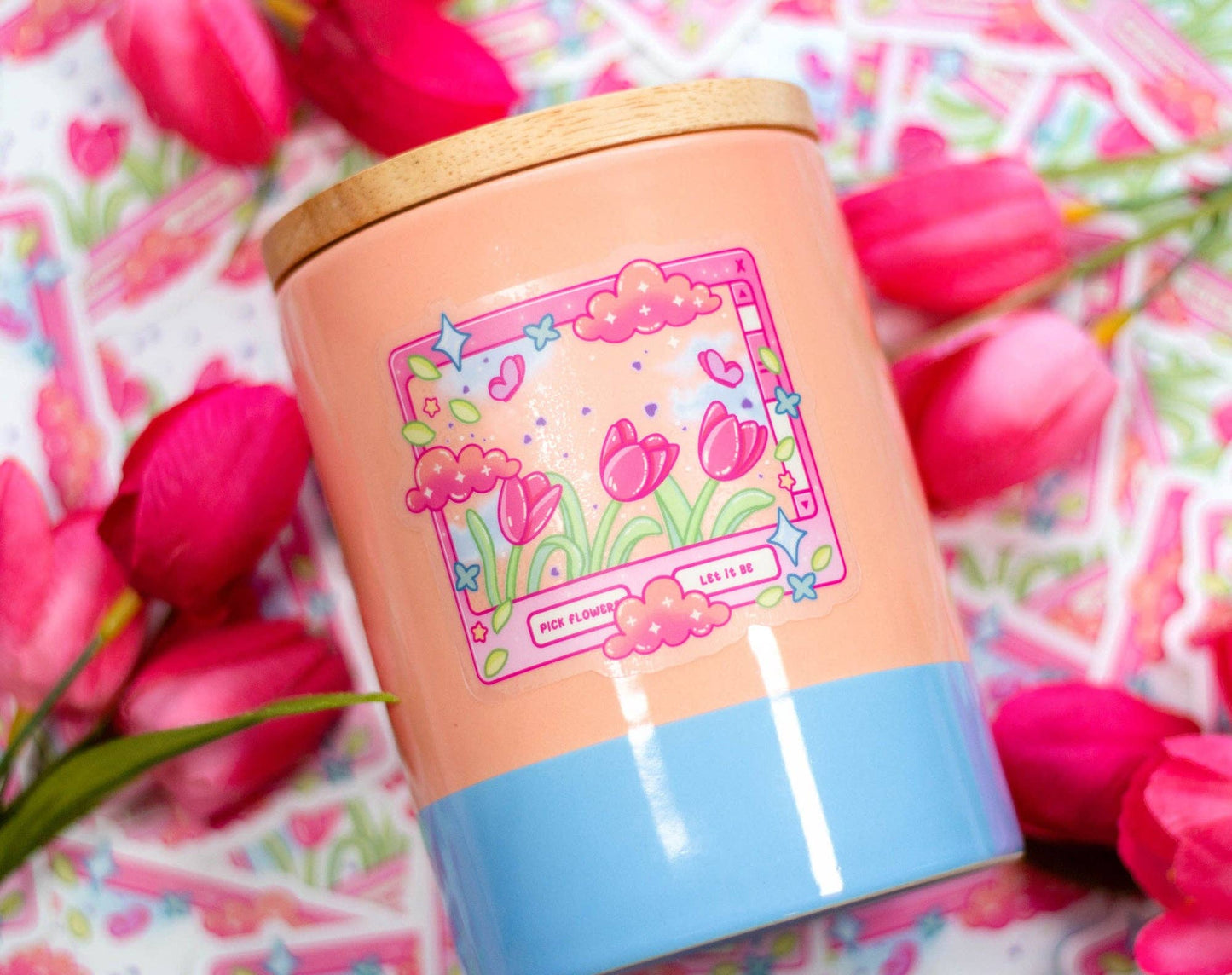 Tulip Dreams Clear Sticker