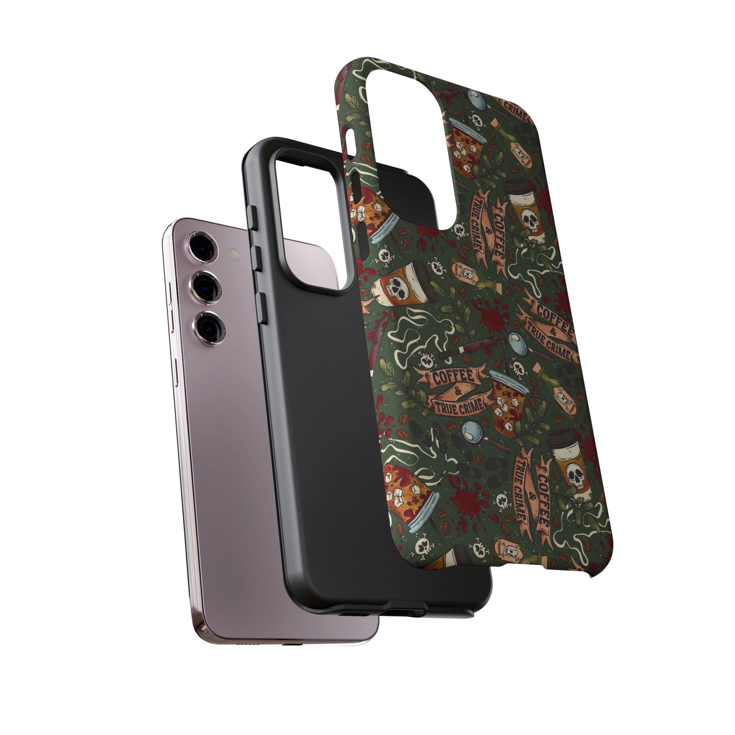 Coffee & True Crime Tough Phone Case | Shockproof | Samsung Case | Google Case | Bookish
