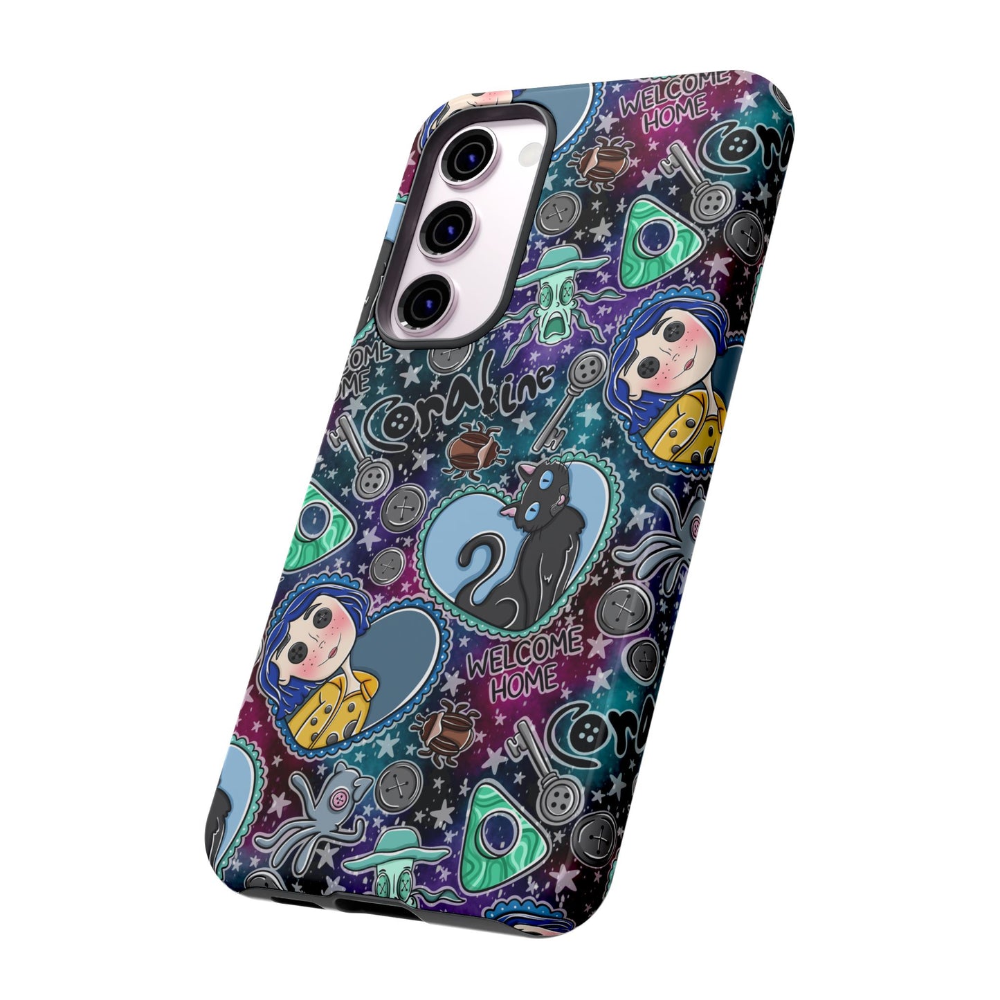 Button Girl Tough Phone Case | Shockproof | Samsung Case | Google Case |
