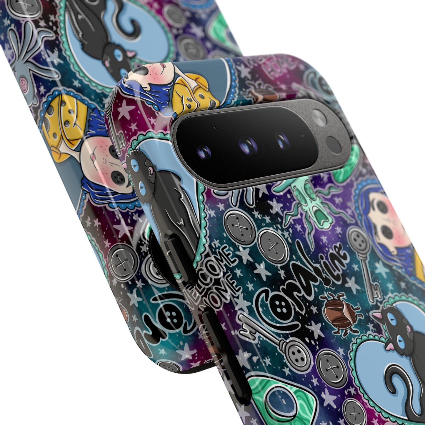 Button Girl Tough Phone Case | Shockproof | Samsung Case | Google Case |