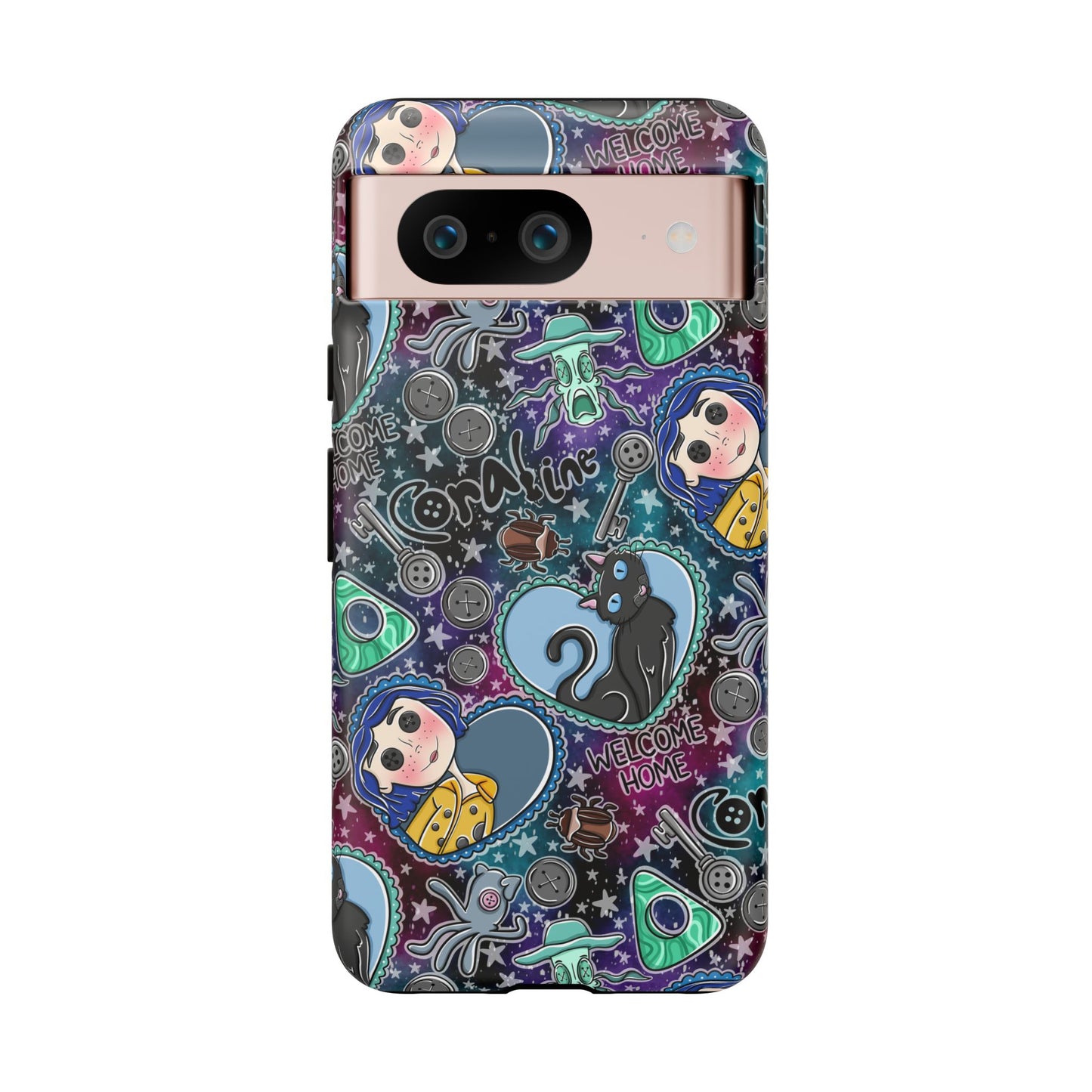 Button Girl Tough Phone Case | Shockproof | Samsung Case | Google Case |