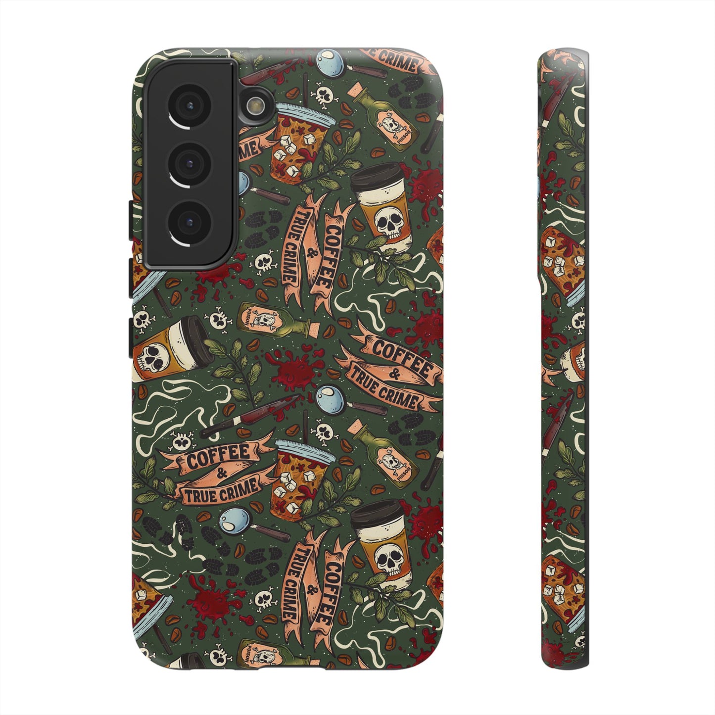 Coffee & True Crime Tough Phone Case | Shockproof | Samsung Case | Google Case | Bookish