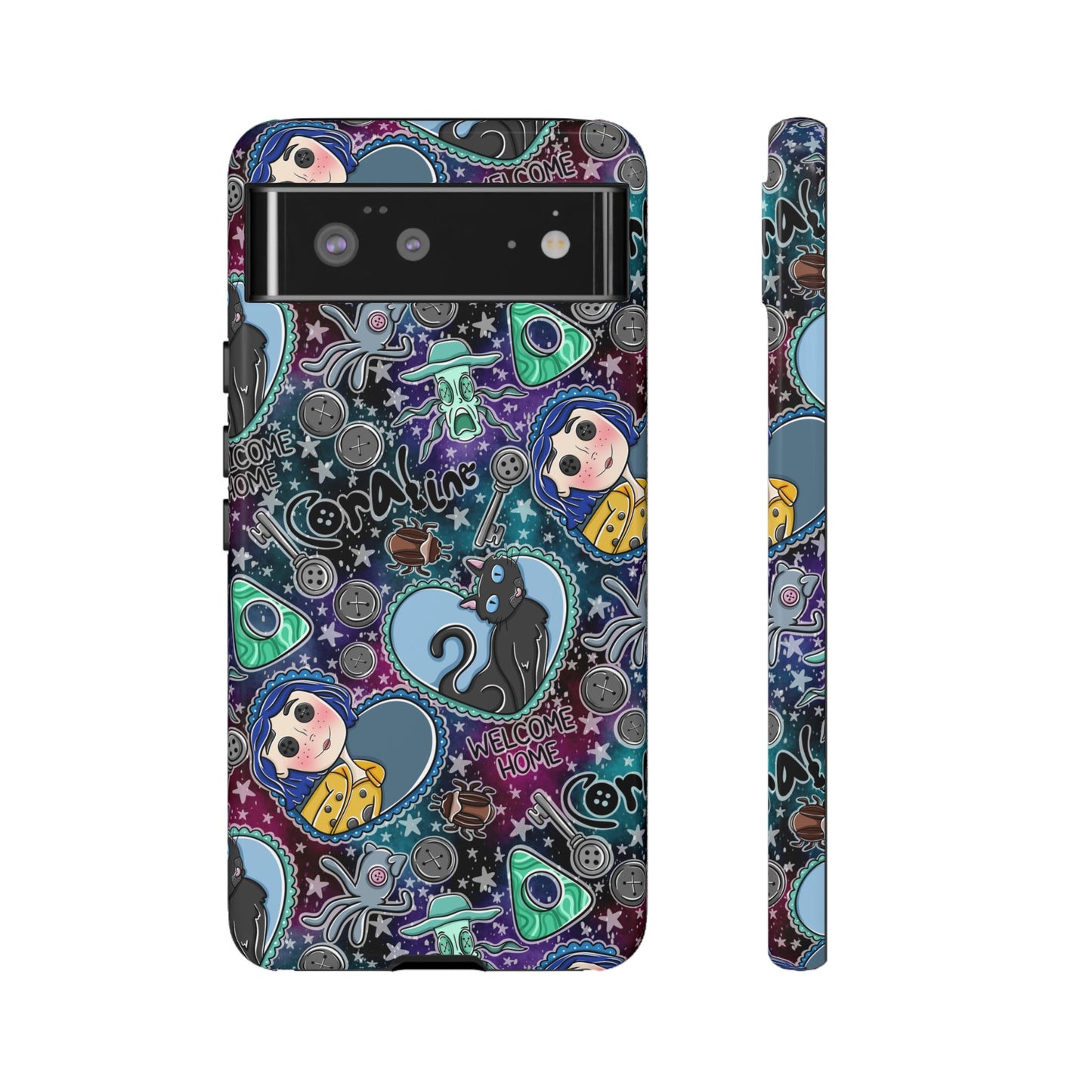Button Girl Tough Phone Case | Shockproof | Samsung Case | Google Case |