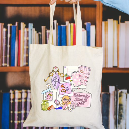 Literally Just A Girl Canvas Tote Bag