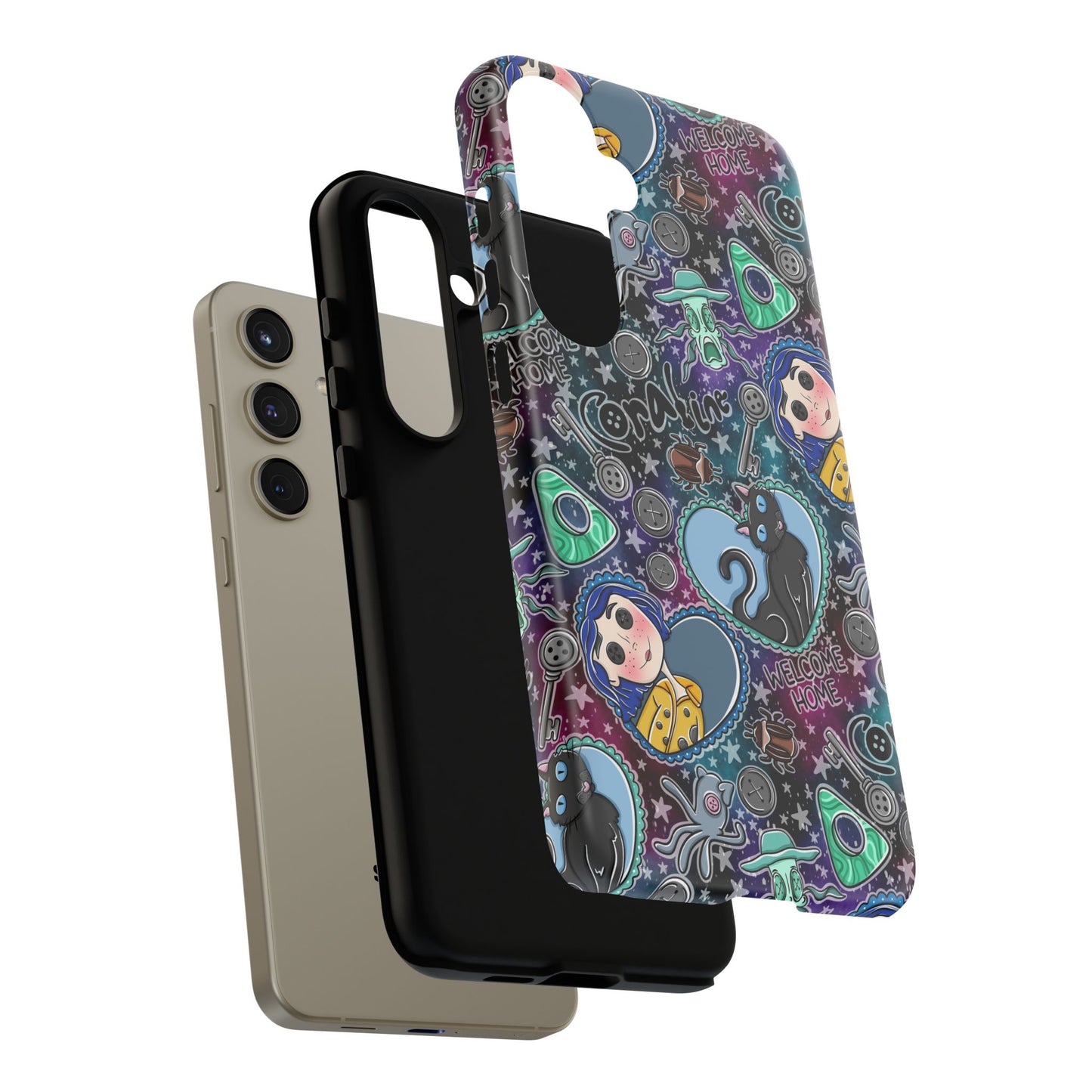 Button Girl Tough Phone Case | Shockproof | Samsung Case | Google Case |