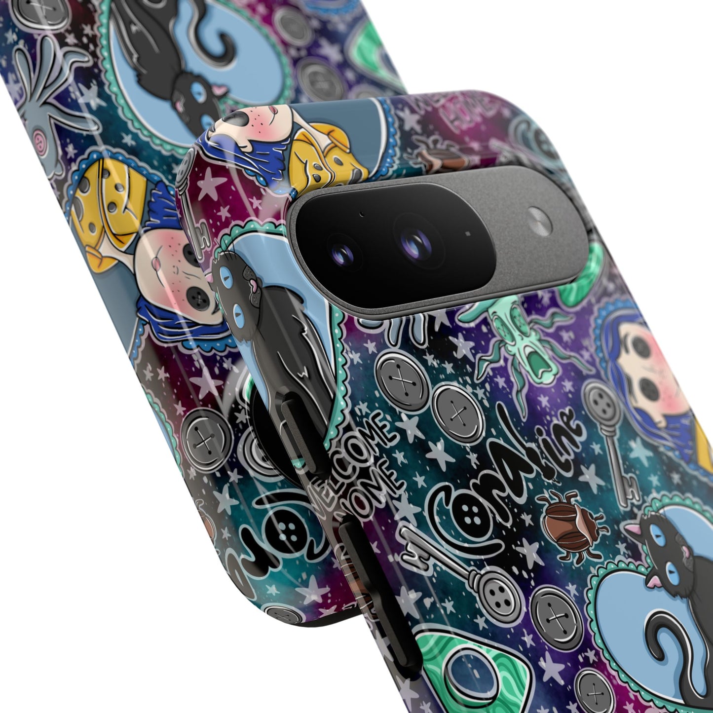 Button Girl Tough Phone Case | Shockproof | Samsung Case | Google Case |
