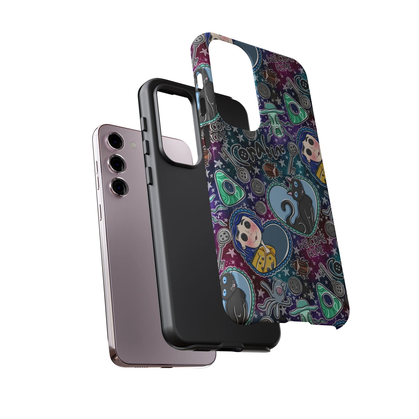 Button Girl Tough Phone Case | Shockproof | Samsung Case | Google Case |