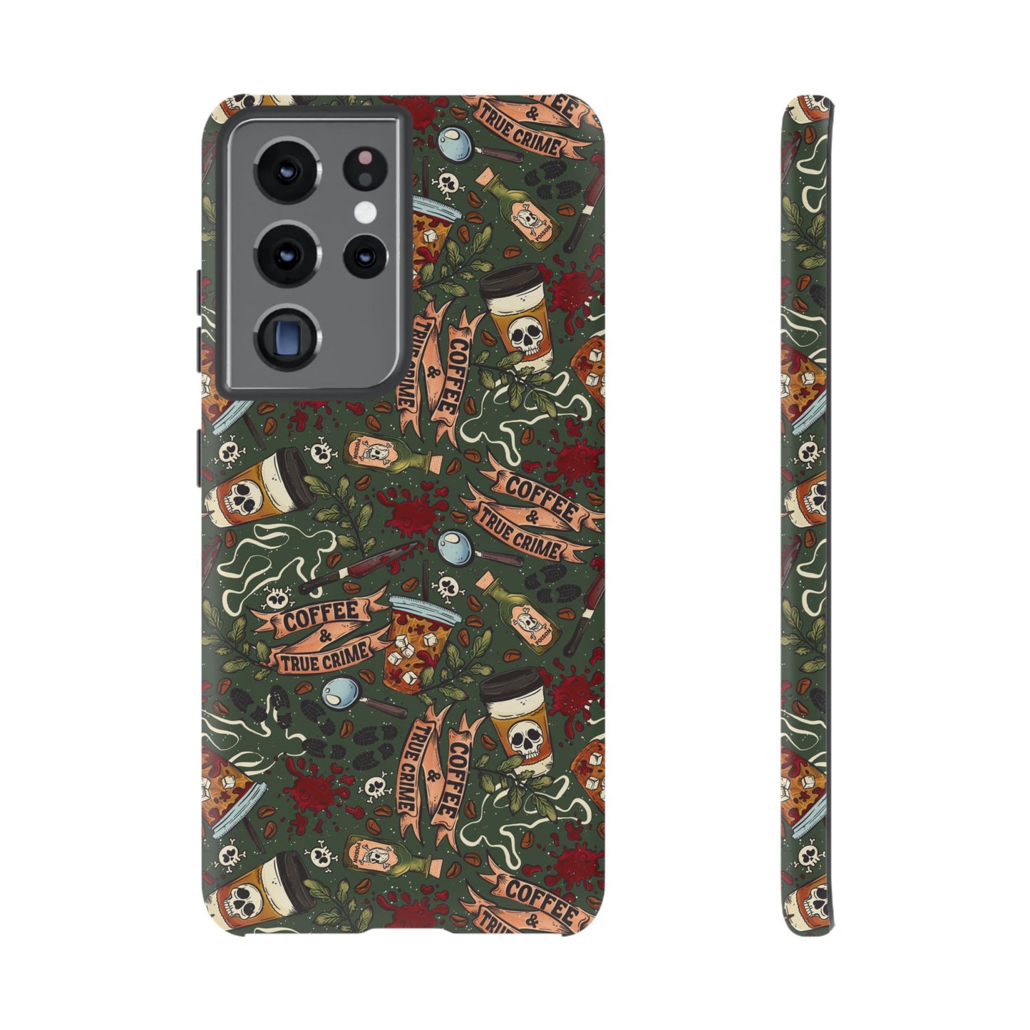 Coffee & True Crime Tough Phone Case | Shockproof | Samsung Case | Google Case | Bookish