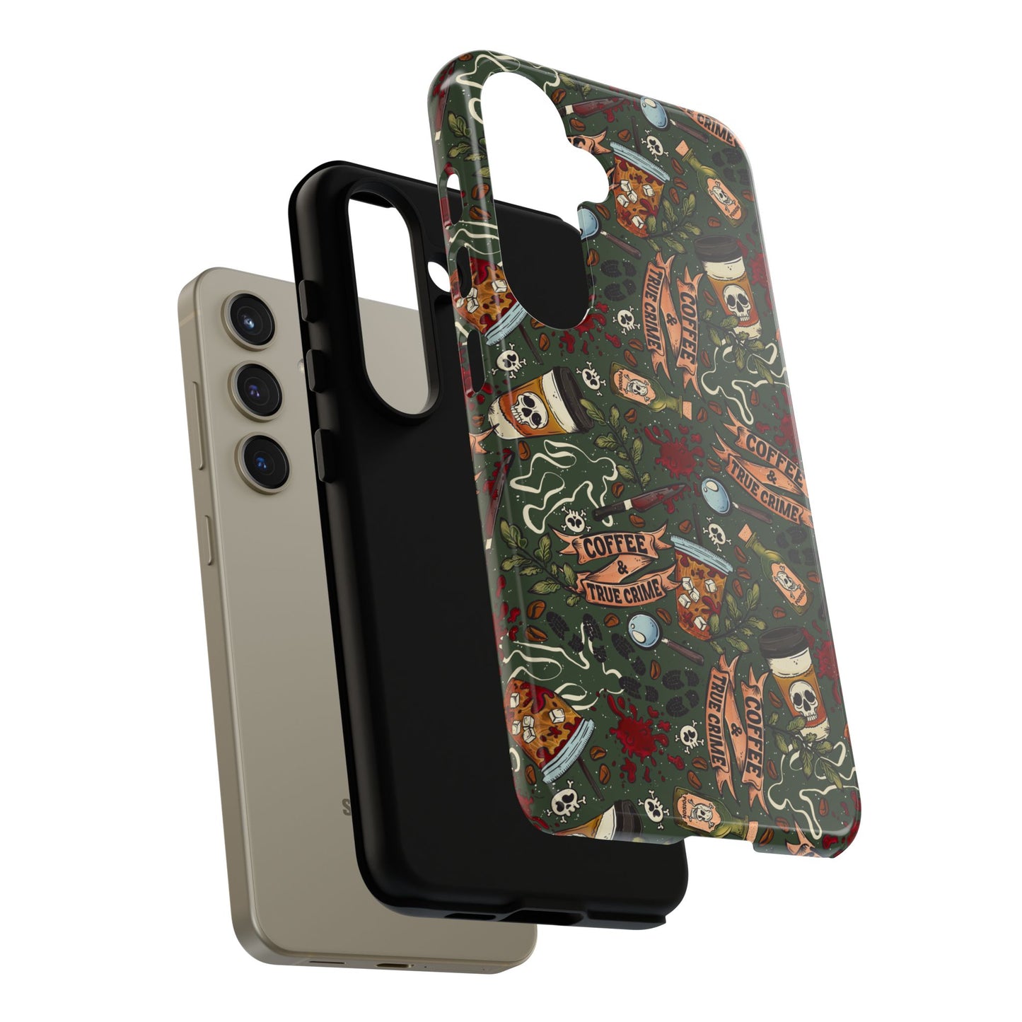 Coffee & True Crime Tough Phone Case | Shockproof | Samsung Case | Google Case | Bookish