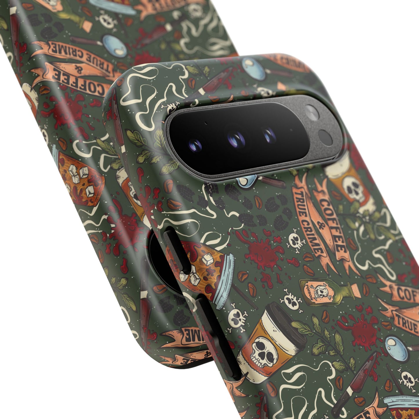 Coffee & True Crime Tough Phone Case | Shockproof | Samsung Case | Google Case | Bookish