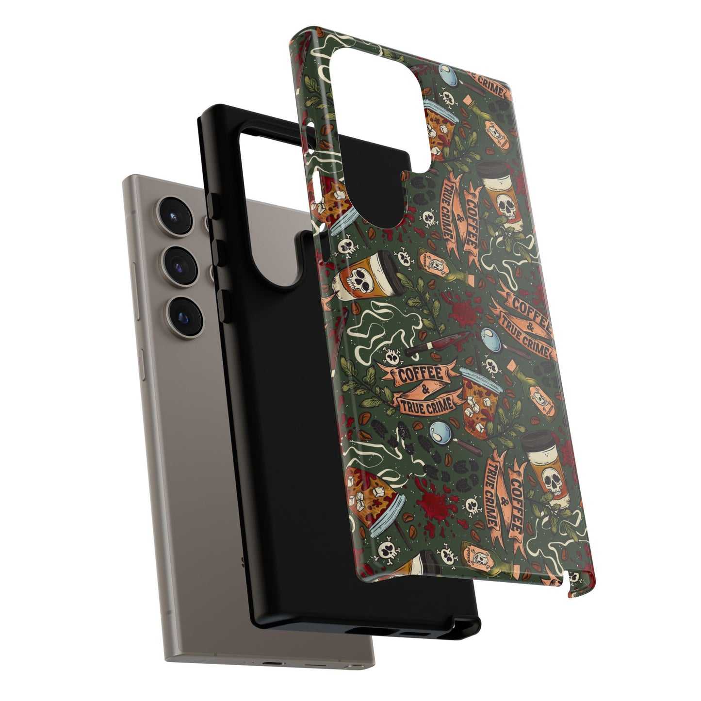 Coffee & True Crime Tough Phone Case | Shockproof | Samsung Case | Google Case | Bookish