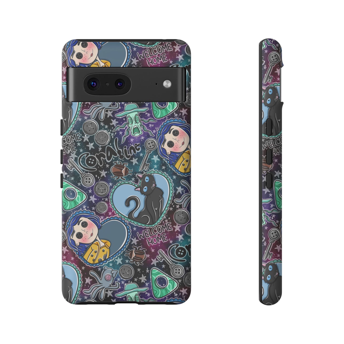 Button Girl Tough Phone Case | Shockproof | Samsung Case | Google Case |