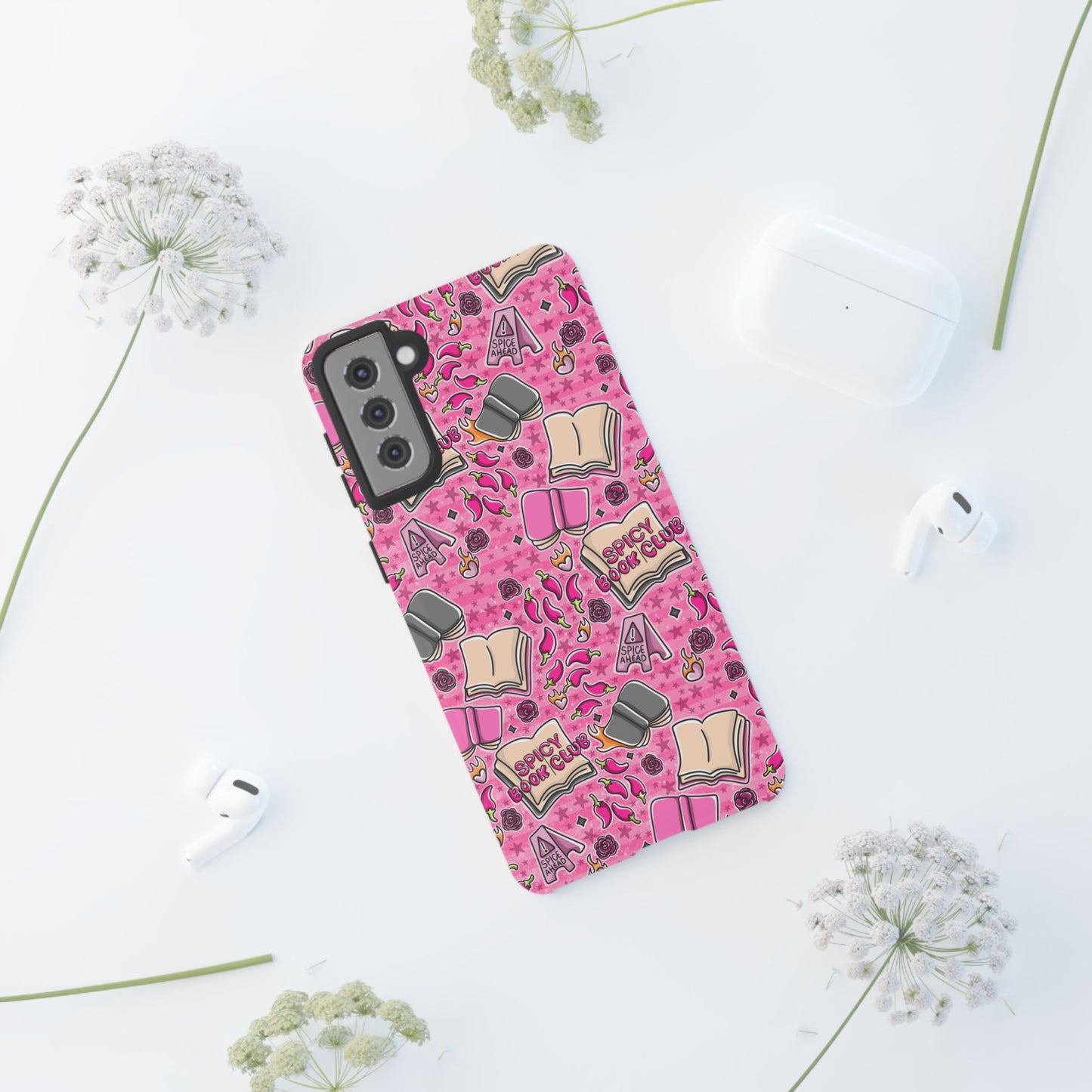 Spicy Book Club Tough Phone Case | Shockproof | Samsung Case | Google Case | Bookish