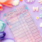 Game Time Reading Log Bookmark