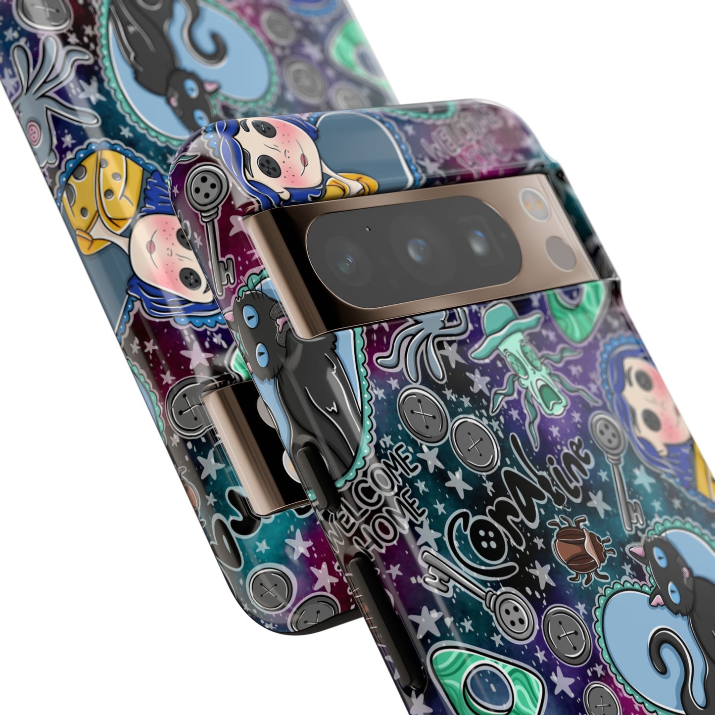 Button Girl Tough Phone Case | Shockproof | Samsung Case | Google Case |