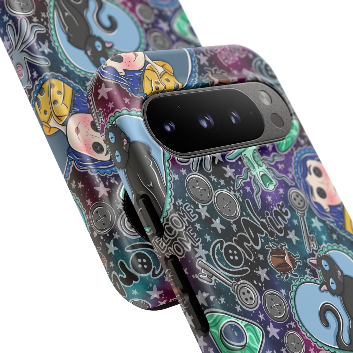 Button Girl Tough Phone Case | Shockproof | Samsung Case | Google Case |