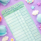 Botanical Bliss Reading Log Bookmark