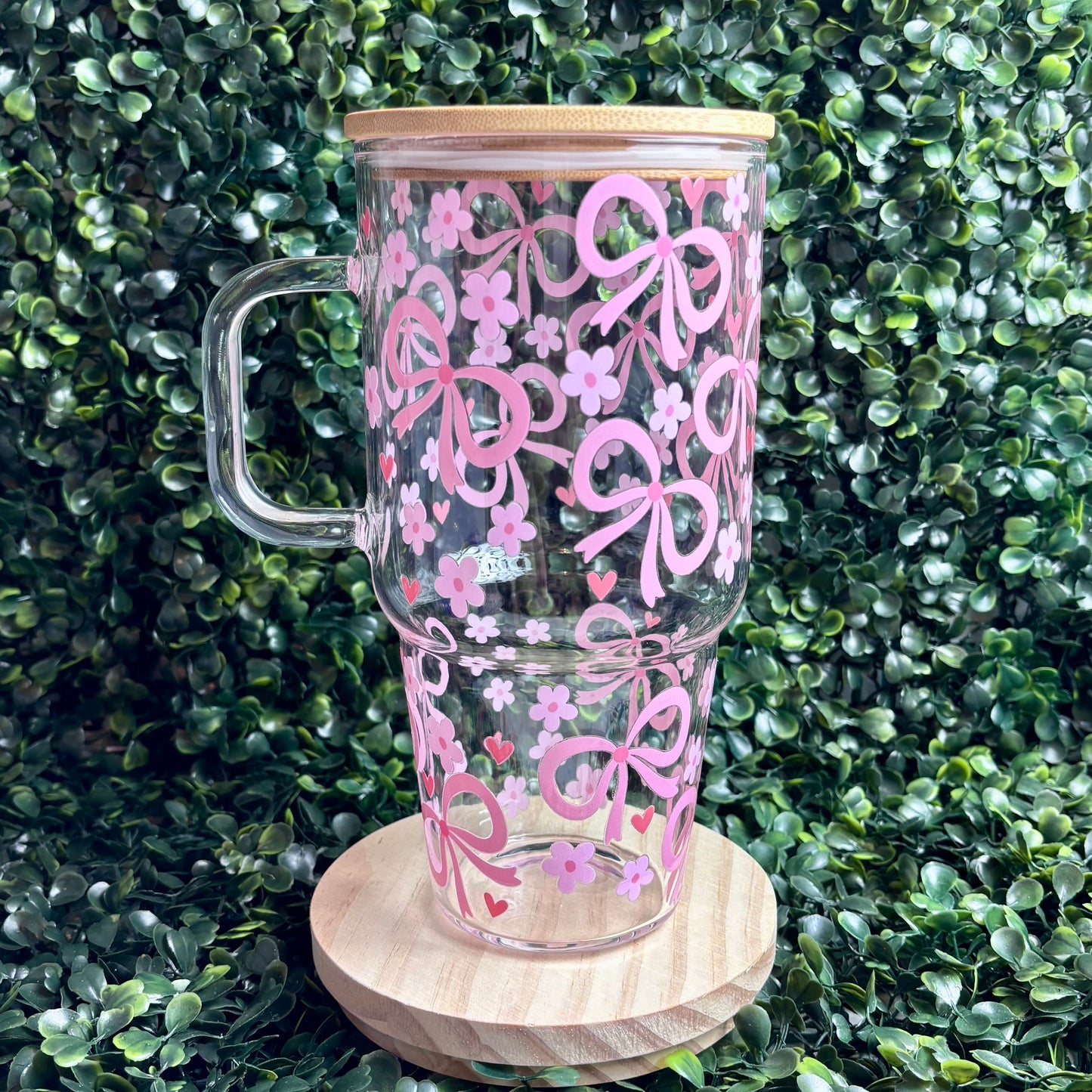 Coquette Bows 32oz Glass Tumbler