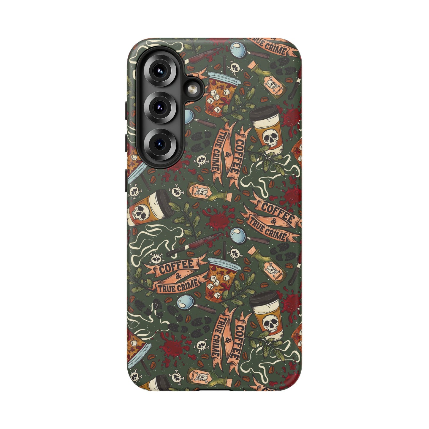 Coffee & True Crime Tough Phone Case | Shockproof | Samsung Case | Google Case | Bookish