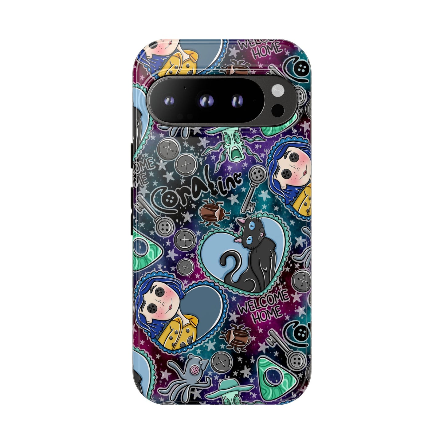 Button Girl Tough Phone Case | Shockproof | Samsung Case | Google Case |